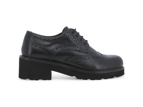 Melluso Scarpe Invernali Donna Coda di Rondine in Pelle Nera 034316W-247149